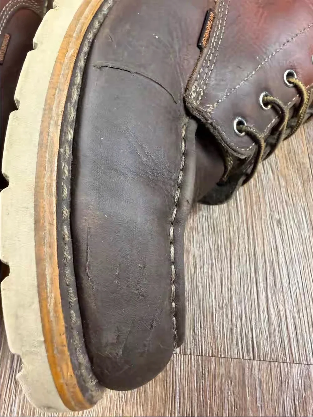 Carhartt 6-Inch Moc Toe Wedge Waterproof Work Boots Soft Tan CMW6175 | Men’s 12